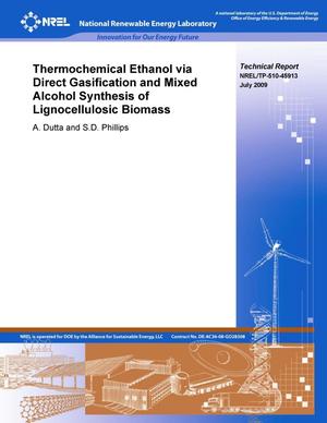 Thermochemical Ethanol via Direct Gasification and Mixed Alcohol Synthesis of Lignocellulosic Biomass