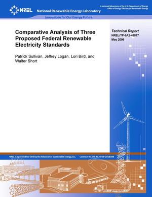 Comparative Analysis of Three Proposed Federal Renewable Electricity Standards