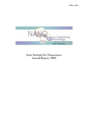 Joint Institute for Nanoscience Annual Report 2003