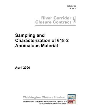 Sampling and Characterization of 618-2 Anomalous Material