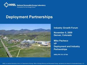 Deployment Partnerships (Presentation)
