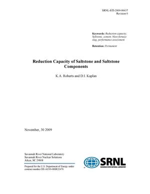 REDUCTION CAPACITY OF SALTSTONE AND SALTSTONE COMPONENTS