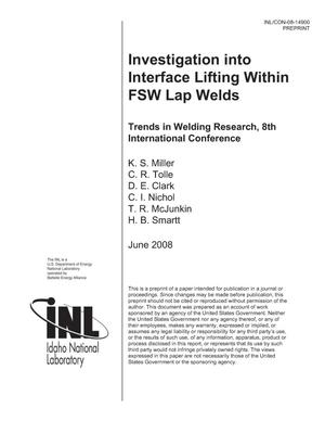 Investigation into Interface Lifting Within FSW Lap Welds