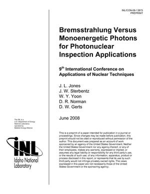 Bremstrahlung versus Monoenergetic Photons for Photonuclear Inspection Applications