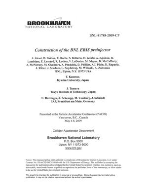 Construction of the BNL EBIS preinjector