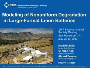 Modeling of Nonuniform Degradation in Large-Format Li-ion Batteries