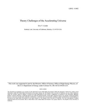 Theory Challenges of the Accelerating Universe