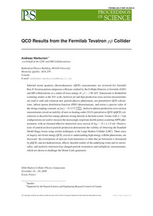 QCD Results from the Fermilab Tevatron proton-antiproton Collider
