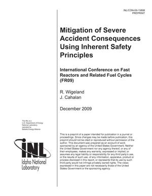Mitigation of Severe Accident Consequences Using Inherent Safety Principles