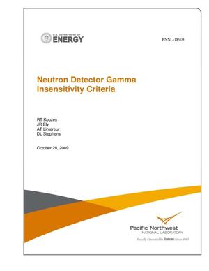 Neutron Detector Gamma Insensitivity Criteria