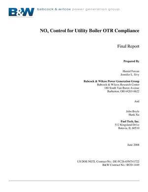 NOx Control for Utility Boiler OTR Compliance