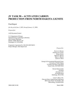 Primary view of object titled 'JV Task 90 - Activated Carbon Production from North Dakota Lignite'.