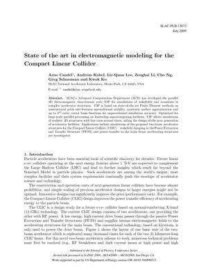 State of the art in electromagnetic modeling for the Compact Linear Collider