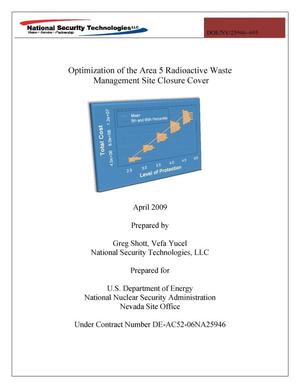 Optimization of the Area 5 Radioactive Waste Management Site Closure Cover