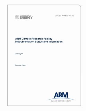 ARM Climate Research Facility Instrumentation Status and Information October 2009