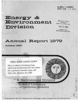 ENERGY & ENVIRONMENT DIVISION ANNUAL REPORT 1979