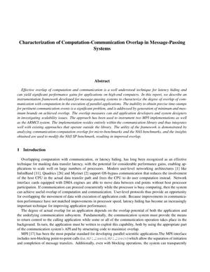 Characterizing Computation-Communication Overlap in Message-Passing Systems