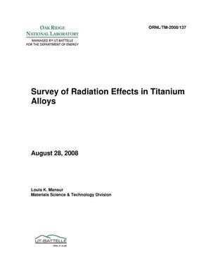Survey of Radiation Effects in Titanium Alloys