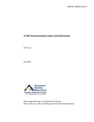 ACRF Instrumentation Status and Information July 2009
