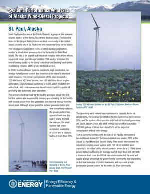 Systems Performance Analyses of Alaska Wind-Diesel Projects; St. Paul, Alaska (Fact Sheet)