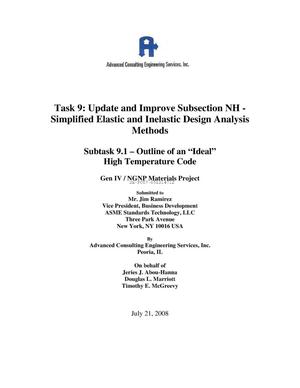Update and Improve Subsection NH - Simplified Elastic and Inelastic Design Analysis Methods