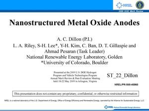 Nanostructured Metal Oxide Anodes