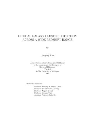 Optical galaxy cluster detection across a wide redshift range