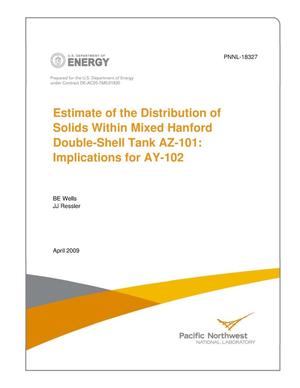 Estimate of the Distribution of Solids Within Mixed Hanford Double-Shell Tank AZ-101: Implications for AY-102