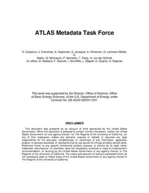 ATLAS Metadata Task Force