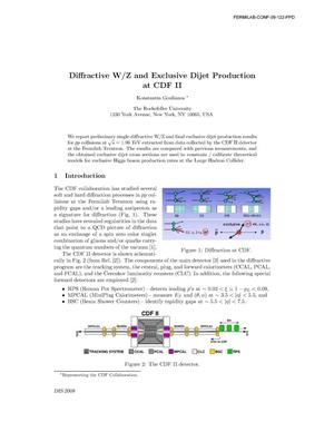 Diffractive W/Z and exclusive dijet production at CDF II