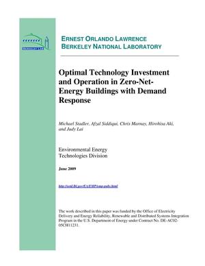 Optimal Technology Investment and Operation in Zero-Net-Energy Buildings with Demand Response