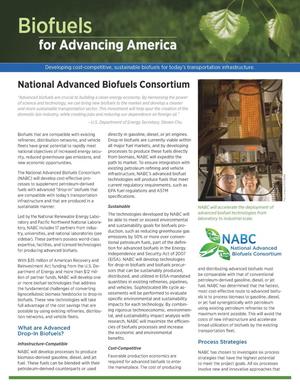 National Advanced Biofuels Consortium (NABC), Biofuels for Advancing America (Fact Sheet)