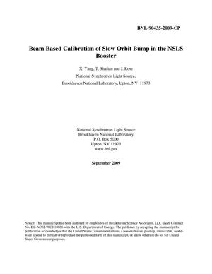 Beam Based Calibration of Slow Orbit Bump in the NSLS Booster
