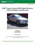 Report: 2007 Toyota Camry-6330 Hybrid Electric Vehicle Battery Test Results
