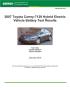 Report: 2007 Toyota Camry-7129 Hybrid Electric Vehicle Battery Test Results
