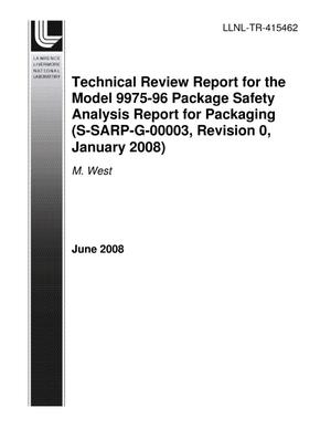 Technical Review Report for the Model 9975-96 Package Safety Analysis Report for Packaging (S-SARP-G-00003, Revision 0, January 2008)