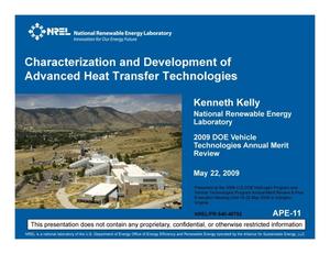 Characterization and Development of Advanced Heat Transfer Technologies