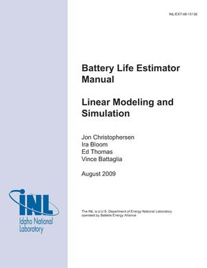 Battery Life Estimator Manual Linear Modeling and Simulation