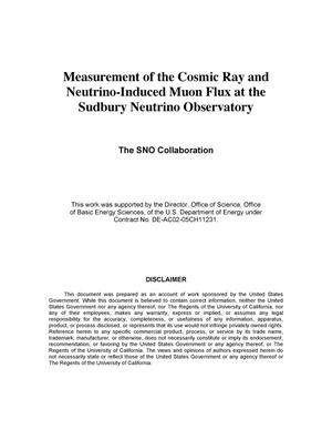 Measurement of the Cosmic Ray and Neutrino-Induced Muon Flux at the Sudbury Neutrino Observatory