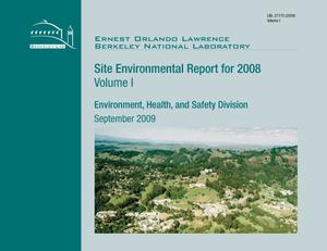 Site Environmental Report for 2008, Volume 1