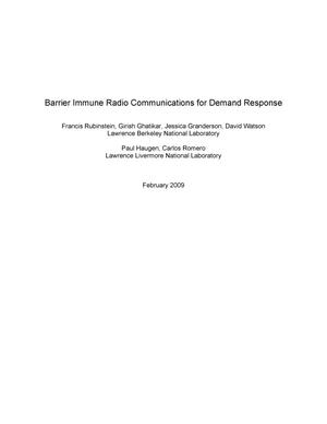 Barrier Immune Radio Communications for Demand Response