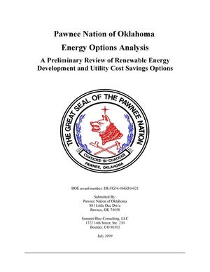 Pawnee Nation Energy Option Analyses
