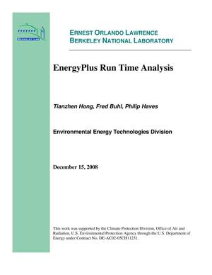 EnergyPlus Run Time Analysis