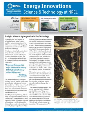 Energy Innovations: Science & Technology at NREL, Winter 2010 (Brochure)