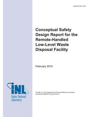 Conceptual Safety Design Report for the Remote Handled Low-Level Waste Disposal Facility