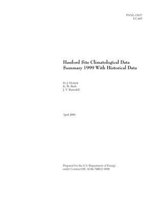 Hanford Site Climatological Data Summary 1999 with Historical Data