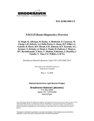 NSLS-II Beam Diagnostics Overview