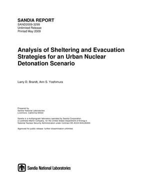 Analysis of sheltering and evacuation strategies for an urban nuclear detonation scenario.