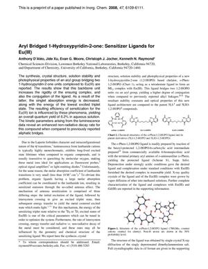 Aryl Bridged 1-Hydroxypyridin-2-one: Sensitizer Ligands for Eu(III)
