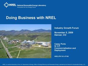 Doing Business with NREL